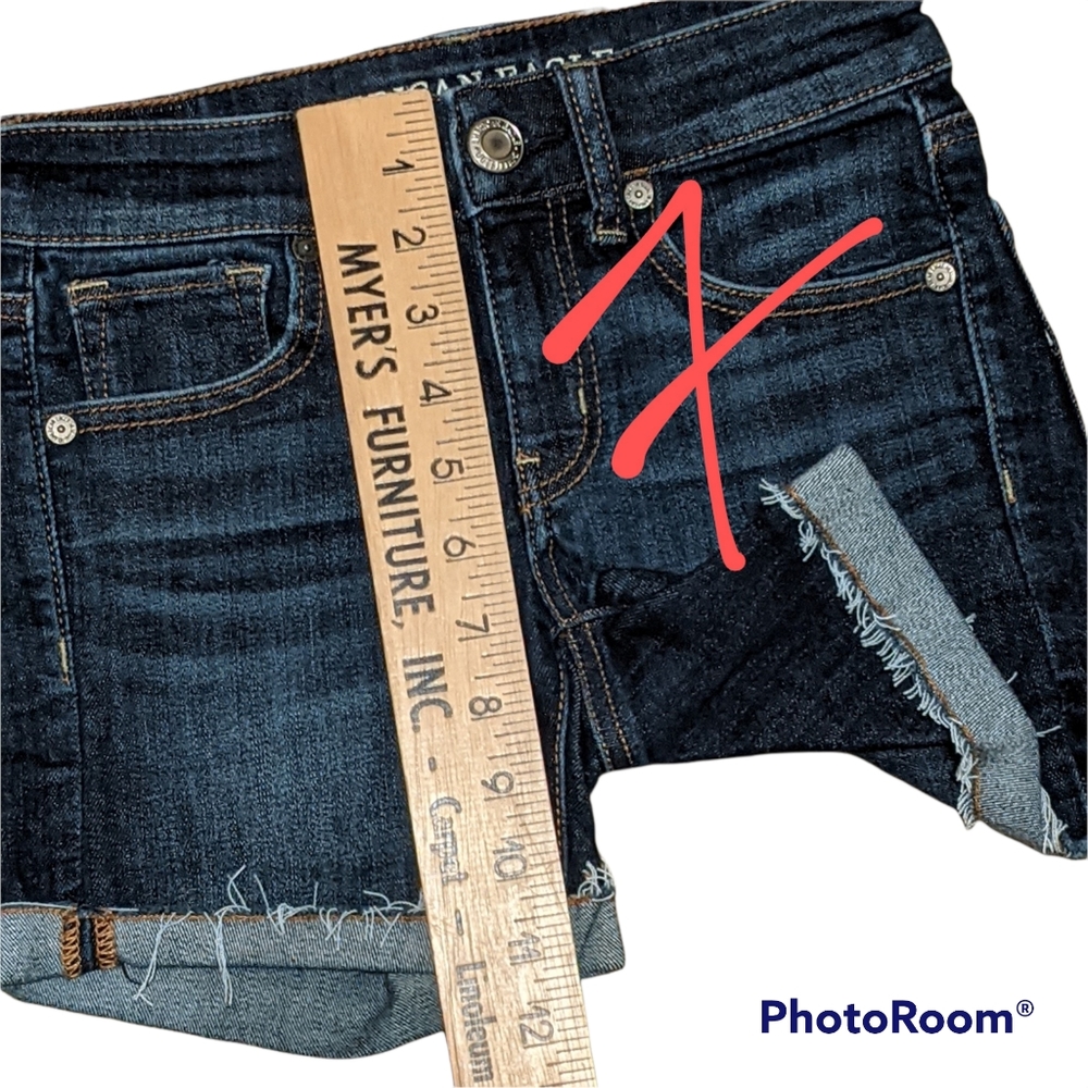 American Eagle denim cut off shorts 00 - Picture 5 of 9